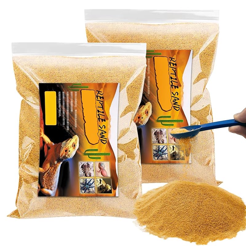 Areia para répteis BNOSDM de areia natural para terrários desérticos Yellow, aproximadamente 2 kg