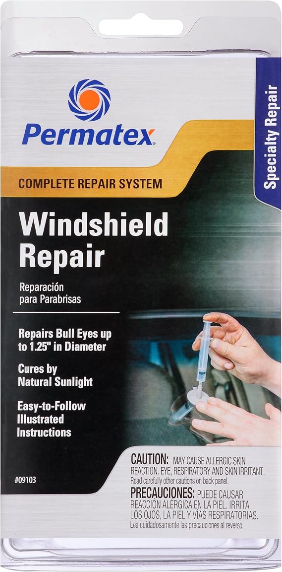 Permatex 09103 Automotive Windshield Repair Kit For Chipped