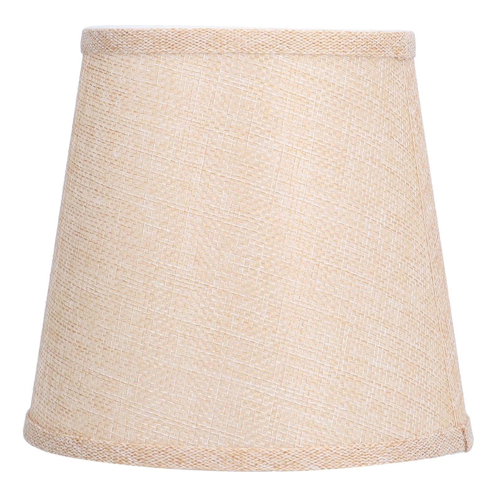 Ensemble de 6 Petits Abat-Jour cylindriques à Pince, 11,4 x 15,2 cm, Blanc crème, Format Mini