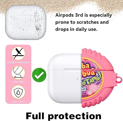 Miniatura 5 de Mulafnxal Funda para Airpods 3 de 3ª generación de silicona suave 3D, divertida y divertida para Air pod 3 (2021), diseño único de alimentos a la