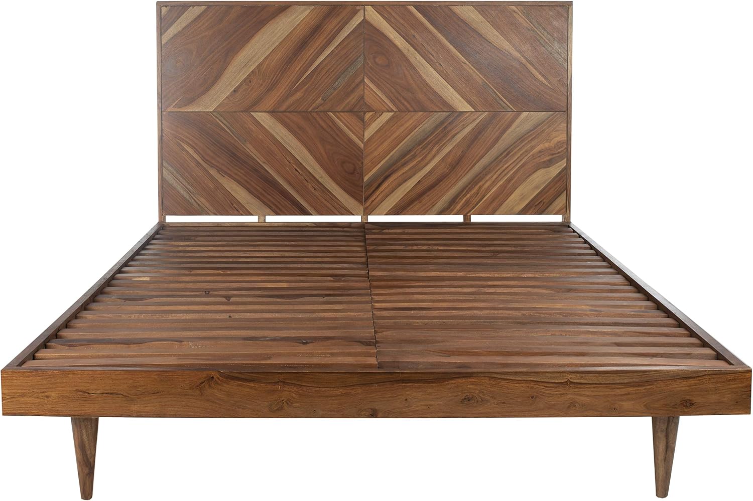 SAFAVIEH Couture Collection Cora Rose Natural Herringbone Queen Size Bed