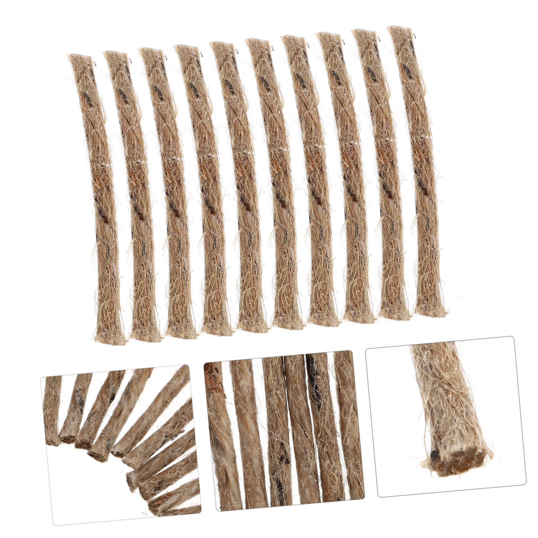 Parliky 20pcs Fire Starter Ropes for Camping Hiking Barbecue Quick Fire Lighter Strip Use