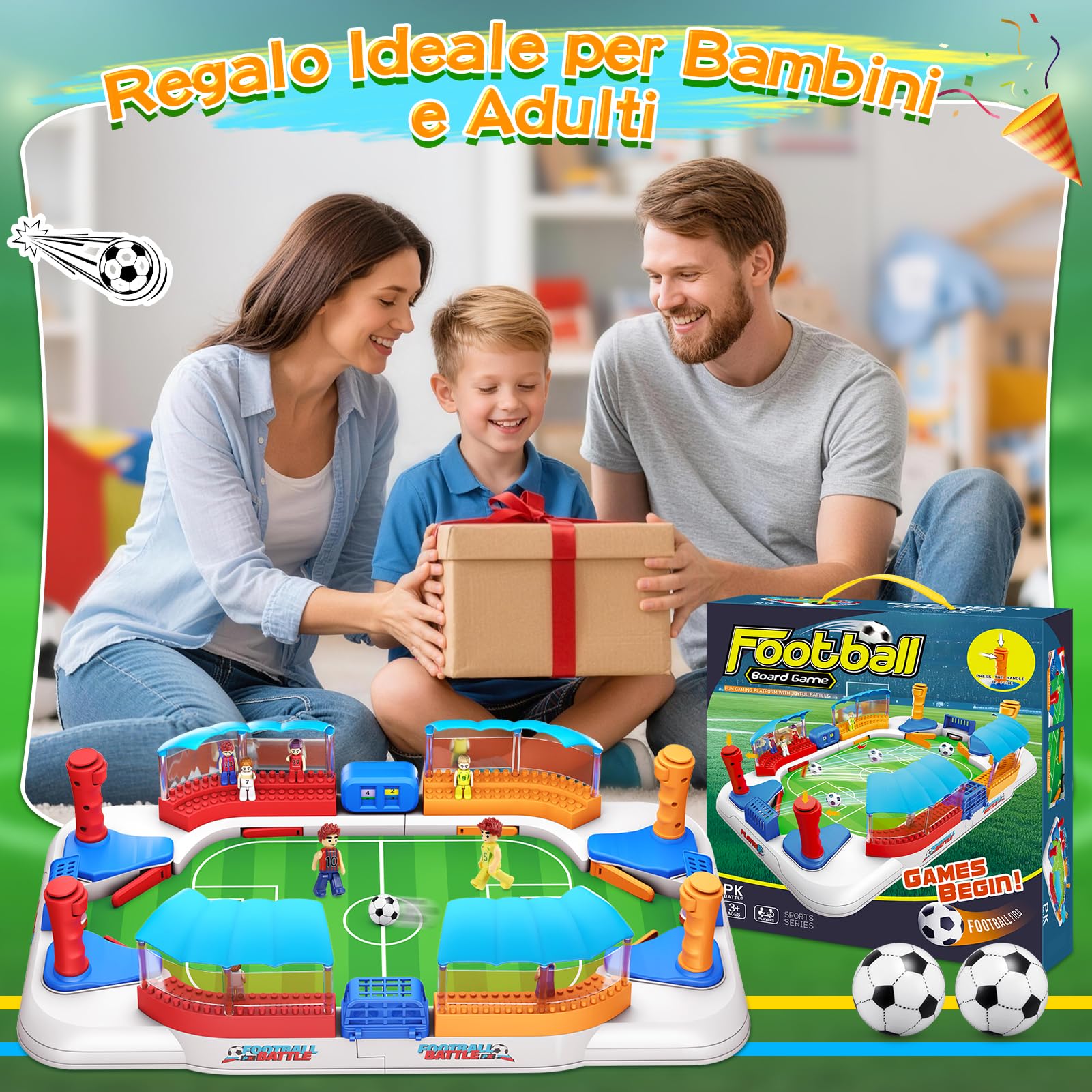 Calcio Balilla Bambini Adulti - Giochi da Tavolo Interattivi in Famiglia