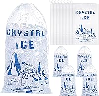 Vista 8 de Honoson 100 bolsas de almacenamiento de hielo de plástico de 8 libras con cierre de cordón de algodón para barbacoas, campamentos, puestos