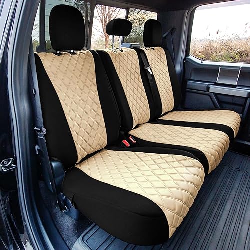 Miniatura 2 de FH Group Fundas de asiento de automóvil personalizadas para Ford F-150 XLT 2015 - 2024, Lariat, Raptor y Ford F-250 F-350 F-450 2017-2022 con
