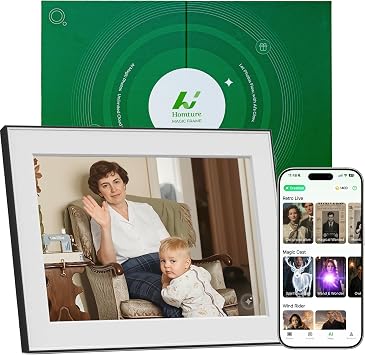 Magic Frame[Old Photo Alive] 10.1" Digital Picture Frame, 1920*1200 IPS Touch Screen, AI Photo to Video, Unlimited Cloud Storage, Picture Share with APP, Easy to Use, Great Gift for Parents
