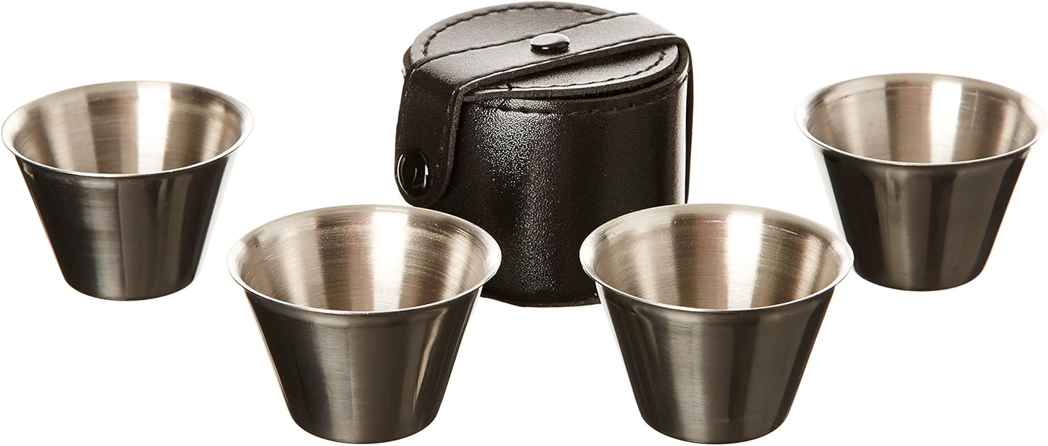 Set Di 4 Bicchieri Da Shot Con Teschio - KIKKERLAND