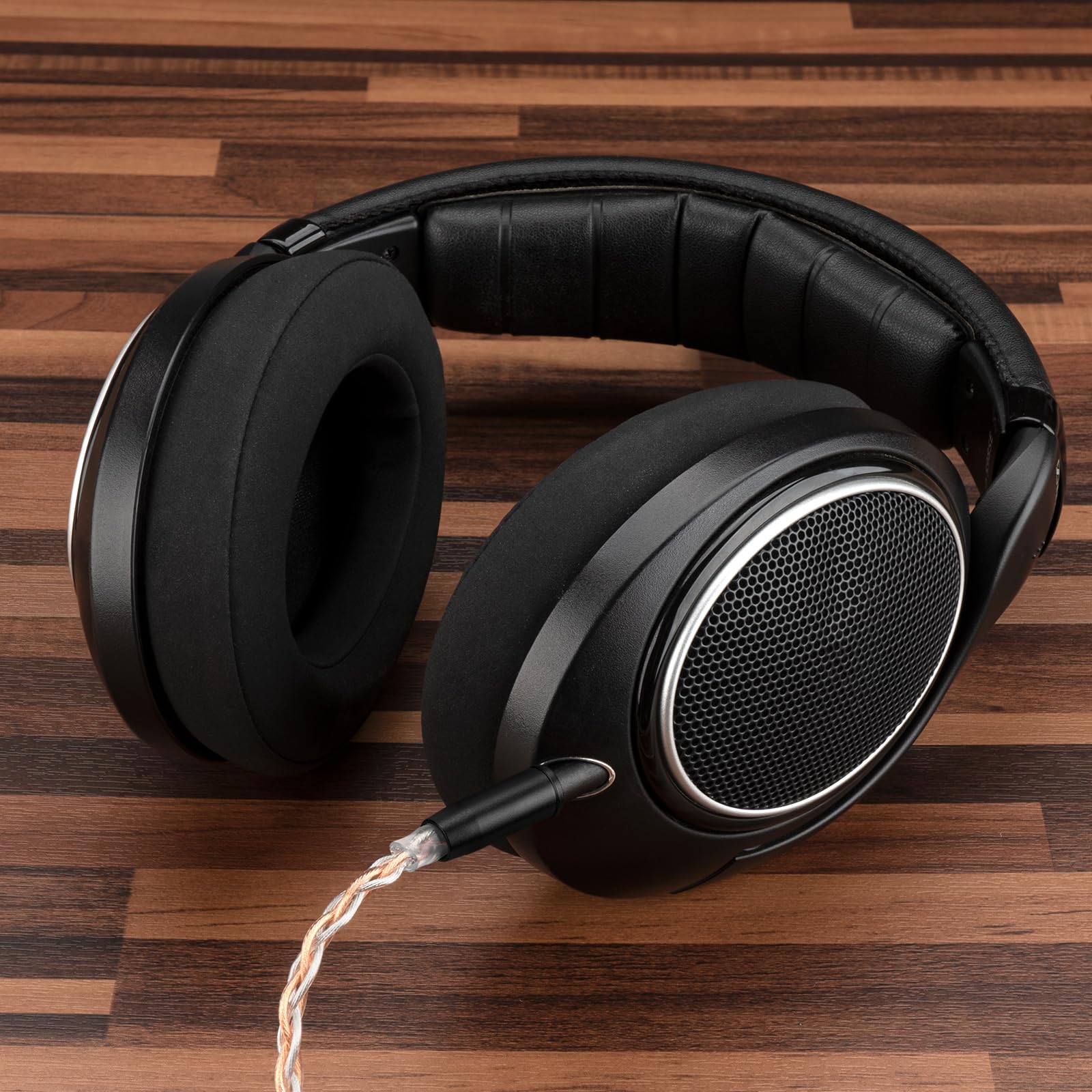 Geekria Apollo Câble audio de mise à niveau plaqué argent compatible avec les casques Sennheiser HD 620S/HD 550/HD 505/HD 560S/HD 400 PRO/HD 599/HD 598/HD 579/HD 569, fiche 4,4 mm (4 ft / 1,2 m)