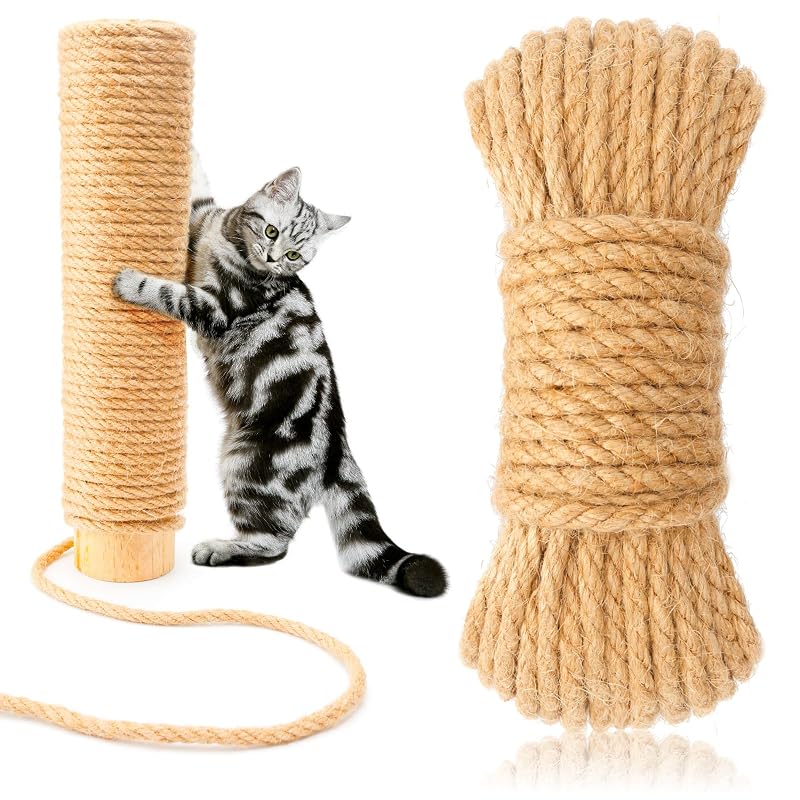 Corda para Arranhador de Gatos em Cânhamo e Juta KDAOQN, 10 m