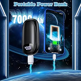 Hand Warmers Rechargeable 2 Pack, Electric Dual-Sided Heating with LED Display & Flashlight, Max 127, 13Hrs Long Lasting Pocket Heater for Raynauds, Hunting Essentials, Golf Gifts for Men Women