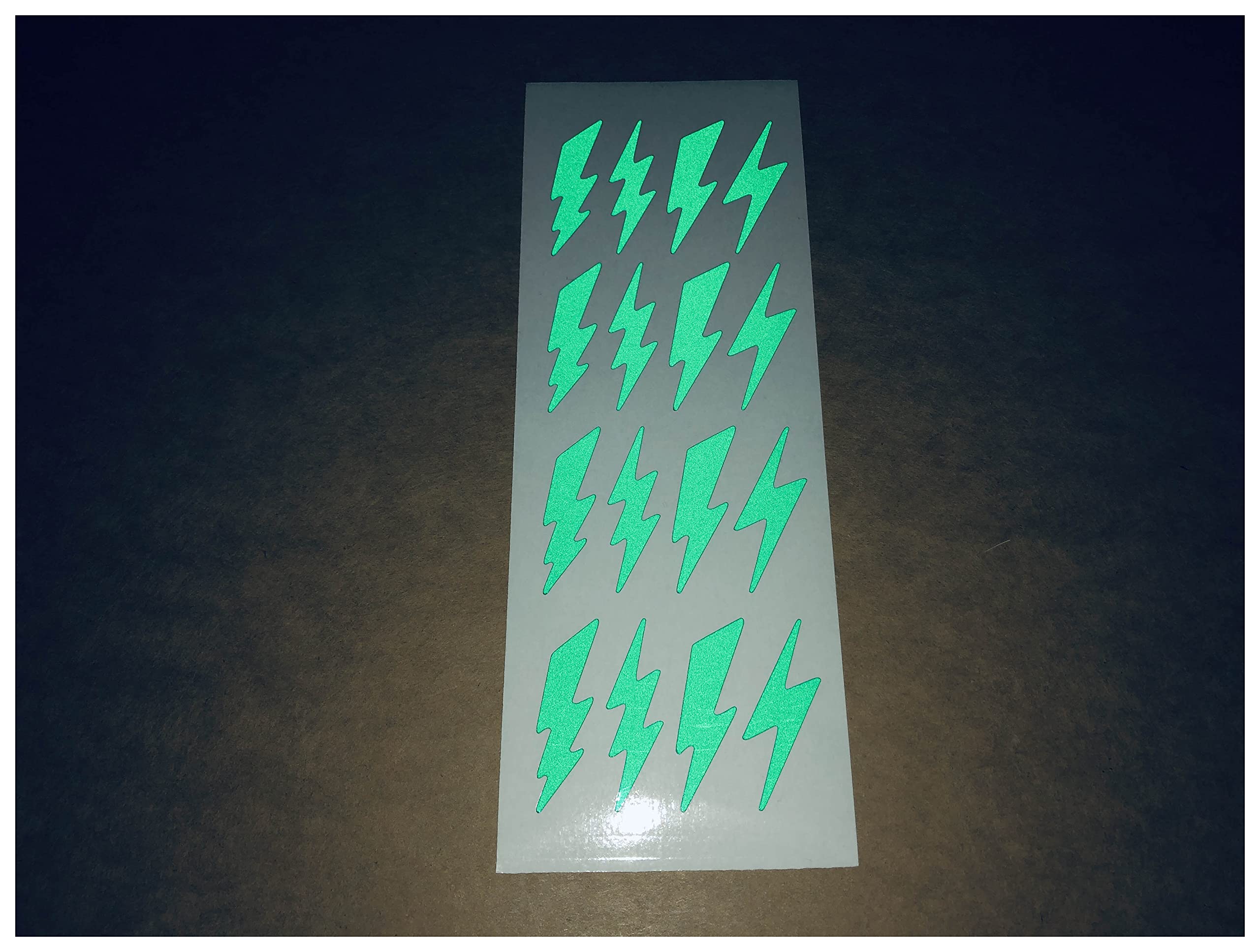 Whamhead Veloviz Reflective Lightning Bolts Die-Cut Vinyl Cargo Bike Stickers Decals (Green)