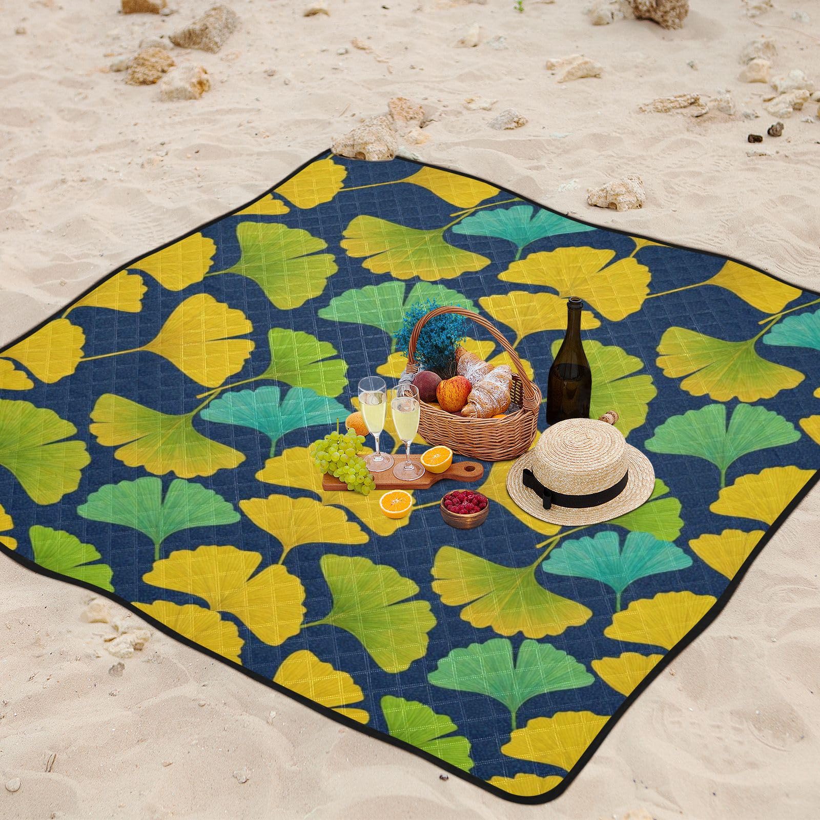 linqin Bardzo duży koc plażowy