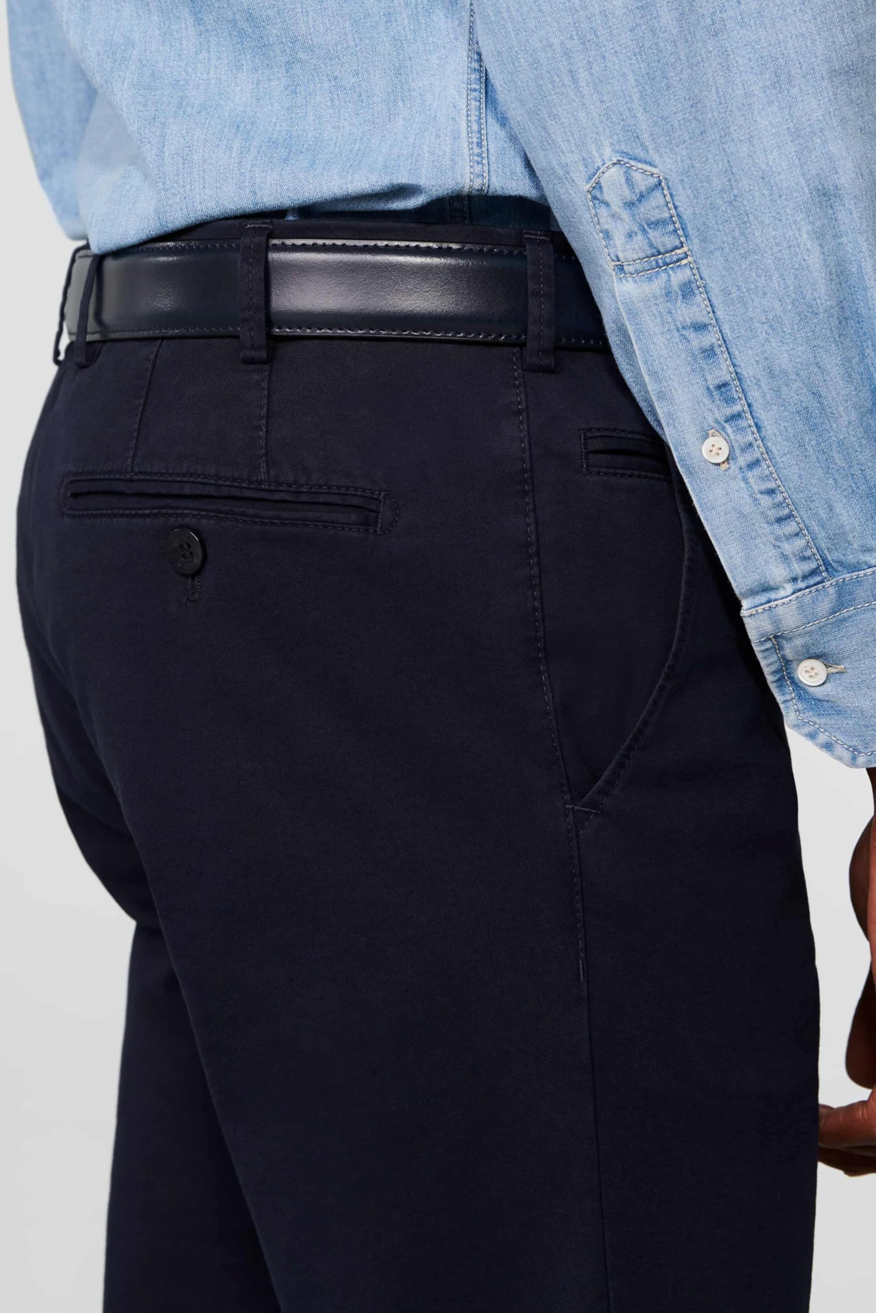 MEYER Pantaloni da Uomo Bonn - Constant Colour Chino di Cotone