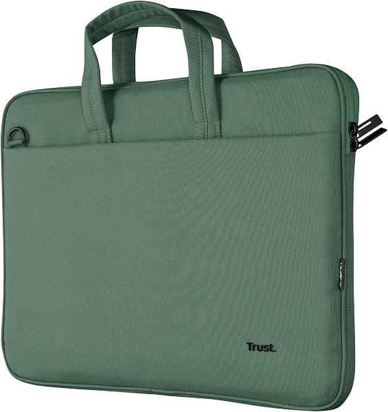 Trust Bologna Sac Mince pour Ordinateur Portable Jusqu'à 16 Pouces, Sacoche Recyclé avec Bandoulière pour Voyage, Affaires, Travail, Collège - 1