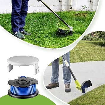 11Pack .065 String Spool Compatible with Hart Auto-Feed String Trimmer Cordless Trimmers and Cover Cap Replacement Part,Replacement Hart Auto-Feed Pre-Wound Spool Line each 11ft (10Spools, 1Cap)