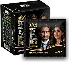Siso Grey to Brown Permanent Hair Color Dye 200ml (20ml *10 sachet) | NO PPD, 100% Grey Coverage with Herbal Extracts