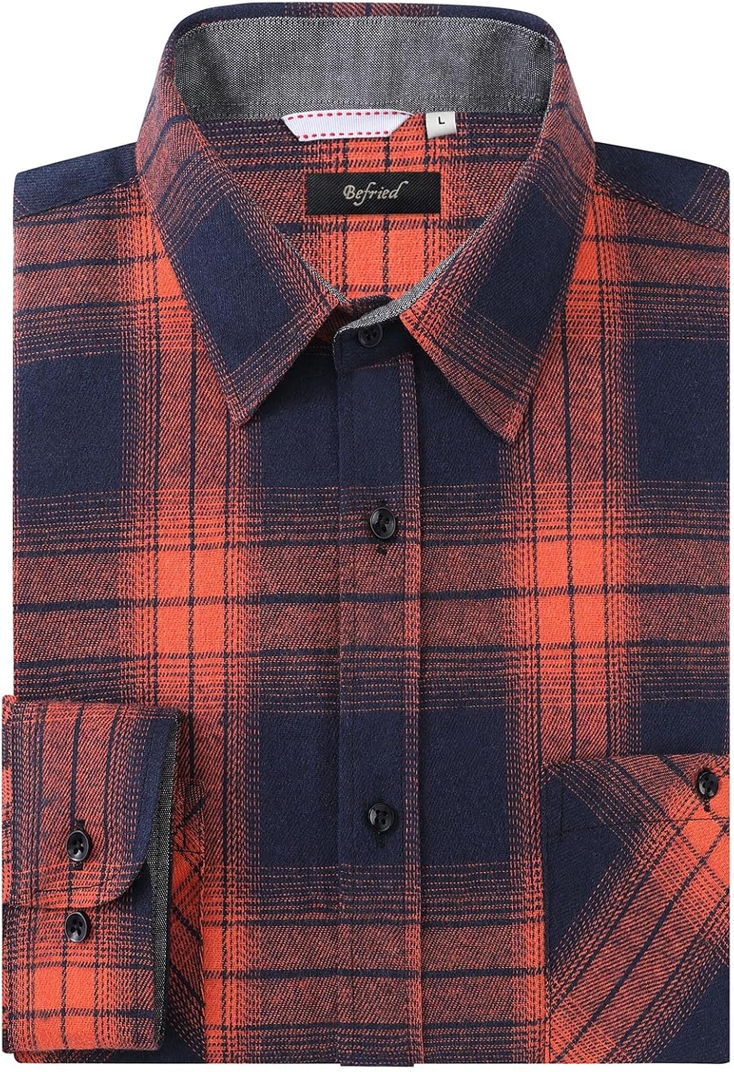 Flannel Shirt for Men Big and Tall (Size XL-6XLT) Button Down Long Sleeve Plaid Shirts Mens Casual Daily Fall Shirts - Image 6