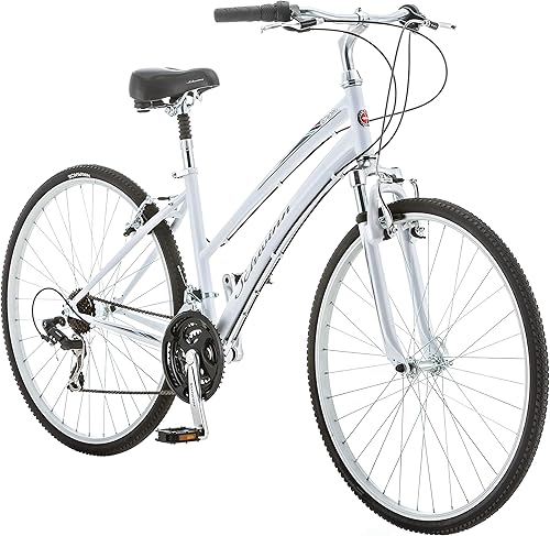 Vista 34 de Schwinn Bicicleta híbrida Network 1, 700c Bicicleta para hombre y mujer, Bicicleta híbrida de 21 velocidades, Marco de aluminio, Horquilla