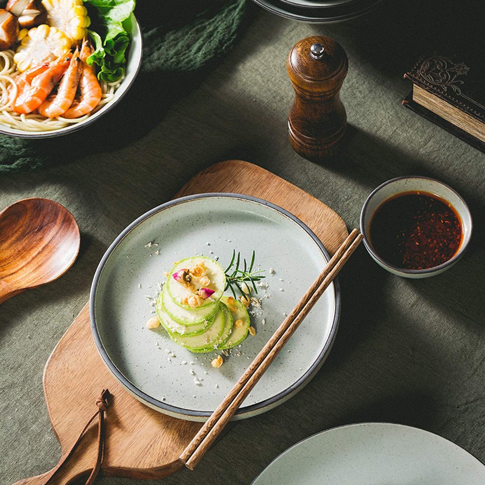 Amazon.co.jp: ディナープレート、セラミックディナーセット、30ピース