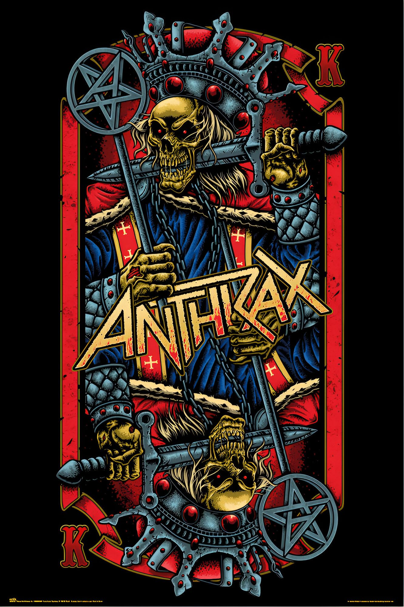 Amazon.com: BUY ART FOR LESS Officially Licensed Anthrax - Playing