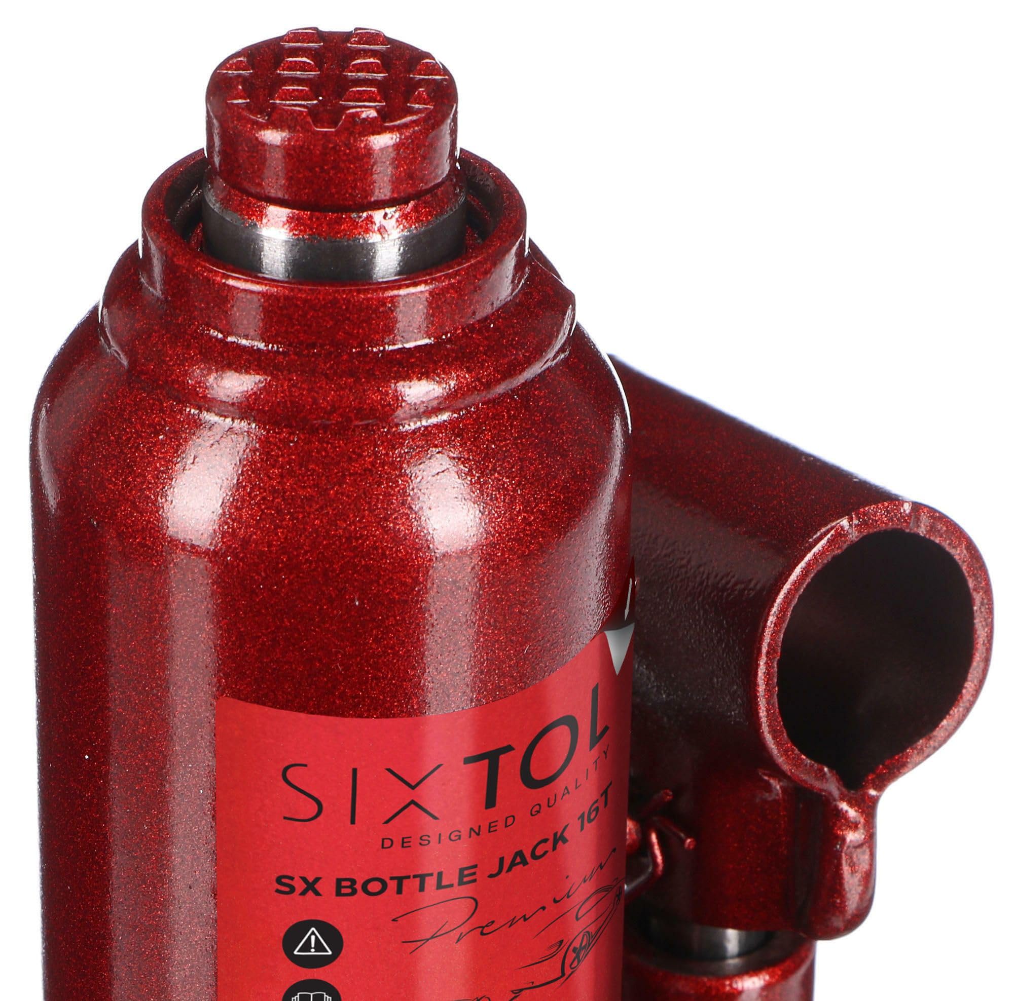 SX BOTTLE JACK PREMIUM 16T | Cric idraulico a bottiglia | Portata 16 tonnellate | Struttura saldata professionale