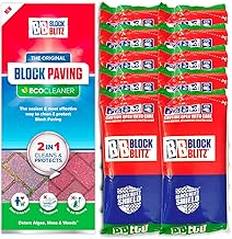 Block Blitz Block Paving Eco Cleaner Treatment: 10 x 390g Pouches – Removes and Prevents Algae, Moss, Black Spot and Weed Growth on 150 Sq/m of Paving