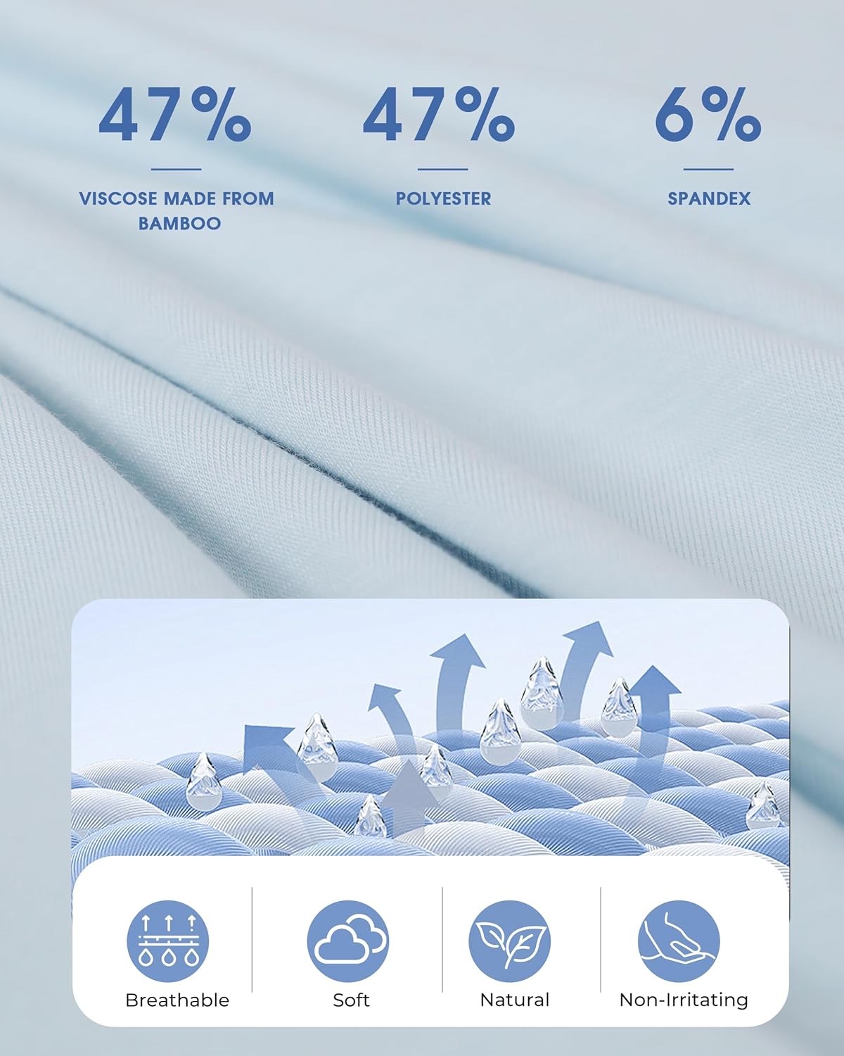 BAMBOO COOL Women's T Shirts Classic Short Sleeve Fit Tops for Women Casual Fitted Tees - Image 4