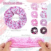 Vista 2 de Toulite 48 coleteros para el cabello sobre el cáncer de mama, cintas rosadas, para concienciación sobre el cáncer de mama, bandas elásticas