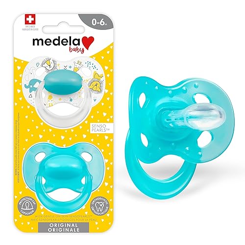 Miniatura 8 de Medela Chupetes de bebé pastel de 0 a 6 meses perfectos para uso diario sin BPA ligeros y ortodóncicos chupetes de bebé para niños y niñas paquete