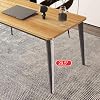 Modern Simple Style Computer Desk with Metal Legs, PC Laptop Study Table Workstation for Home Office(39 W x 29.5 H x 23.6 D, Teak)