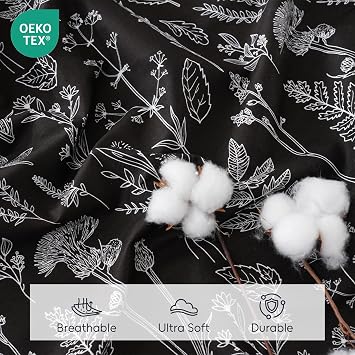 100% Organic Cotton Percale Sheets Set,Full Size 4 PC, Breathable&Durable Hotel Quality Bedding, 16