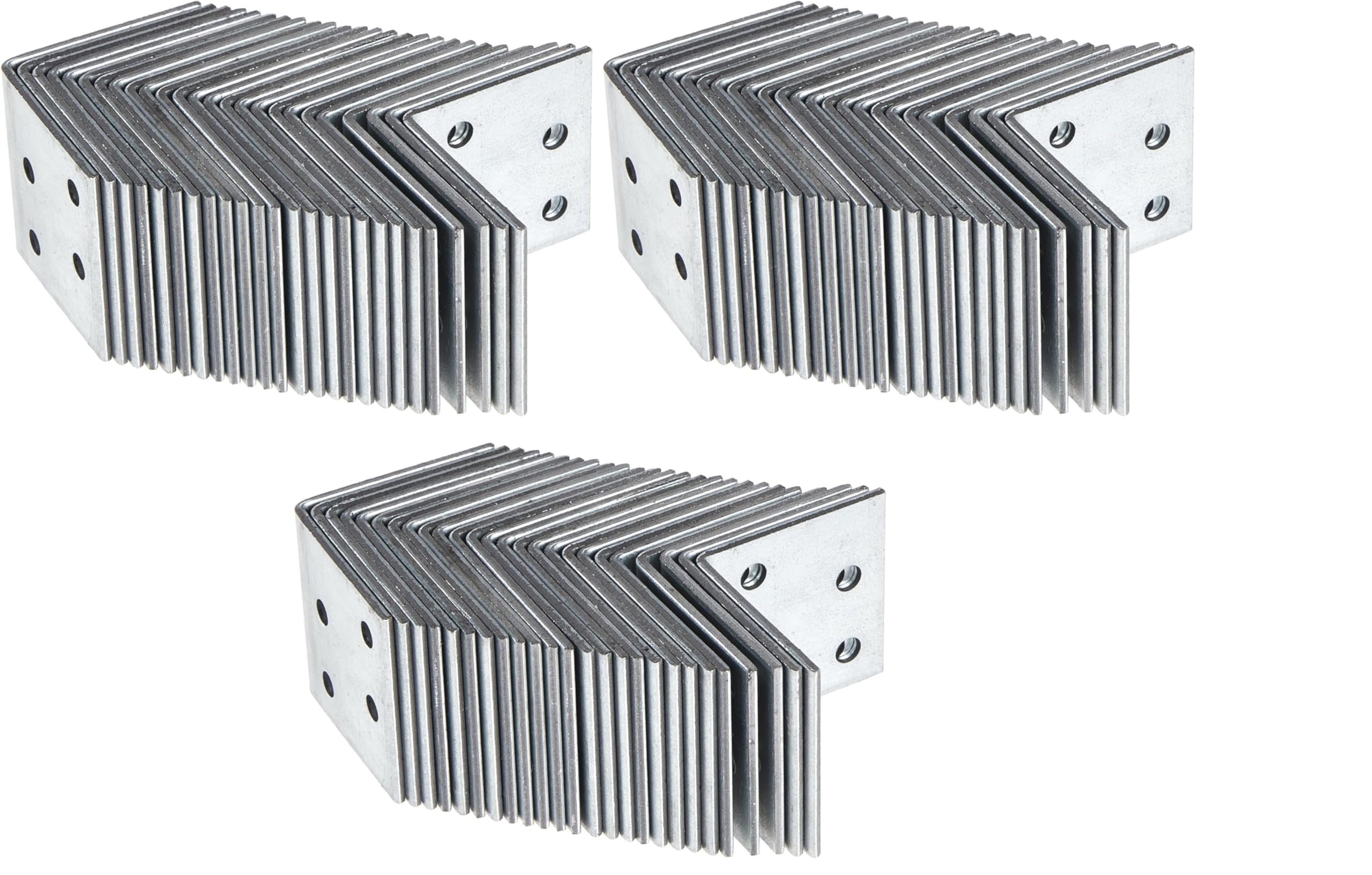 Alberts 330194 Winkelverbinder | sendzimirverzinkt | 40 x 40 x 40 mm | 25er Set, 3er Pack