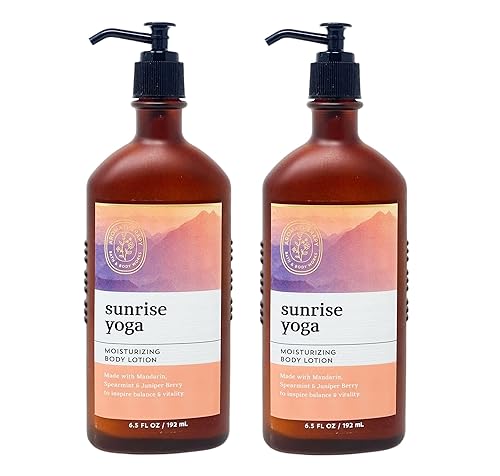 Bath & Body Works Paquete de loción corporal hidratante de aromaterapia Sunrise Yoga - 8 onzas líquidas  8.0 fl oz cada uno