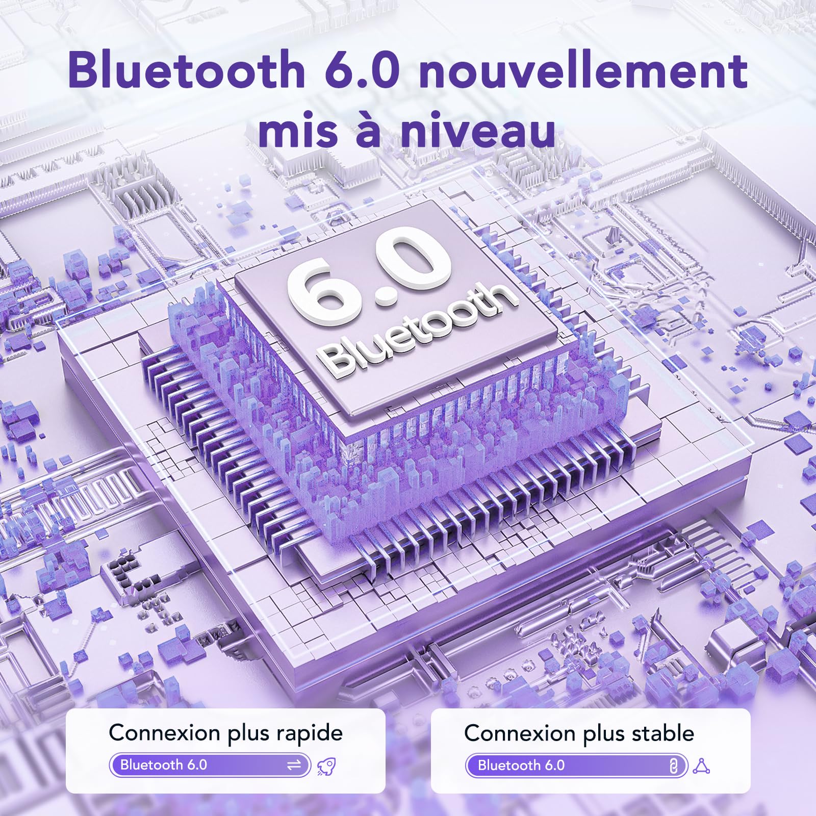 NE32 Traducteur Instantané 165 Langues Écouteurs Sans Fil Bluetooth 6.0 48H Autonomie ENC