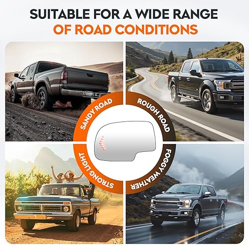 Miniatura 7 de Youxmoto Espejo de cristal calefactable del lado izquierdo del conductor 2003-2006 para Chevy Avalanche Silverado Suburban Tahoeapto para GMC Sierra