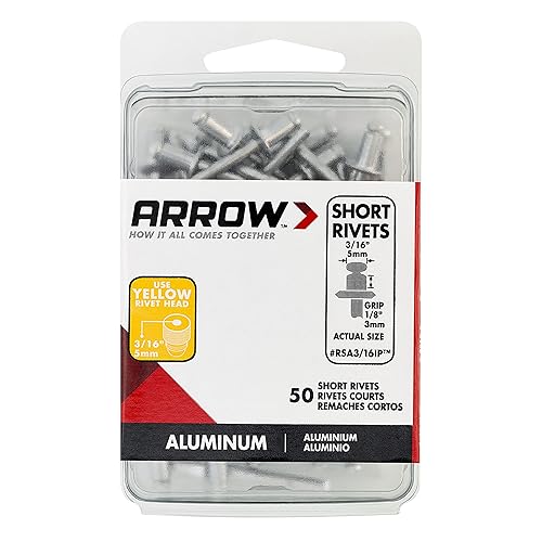 Miniatura 5 de Arrow Fastener RSA316IP Remaches cortos de aluminio de 316 pulgadas, paquete de 50