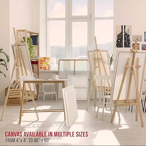 Miniatura 8 de U.S. Art Supply Lienzos estirados XL para pintar, 24 x 36 pulgadas, profundidad de galería, 1-1/2 pulgadas de grosor, paquete de 3 – 12 onzas de