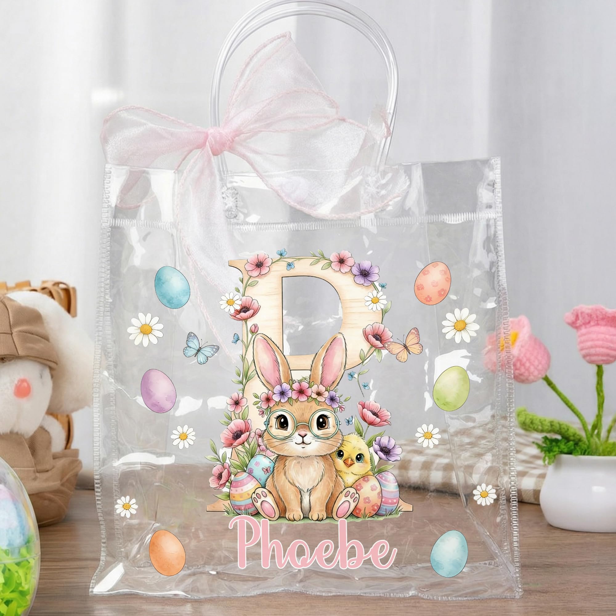 Amazon.com: CALLIE Personalized Rabbit Chicks Easter Clear Gift