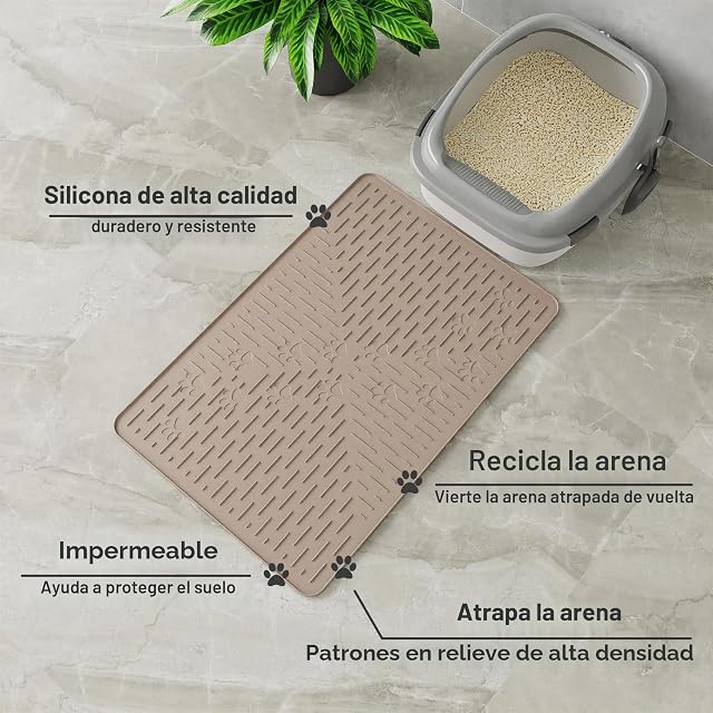 Foto 2 de 8 de OHMO Alfombra Gatos Arenero de Silicona(60 * 40cm Paquete de 2)