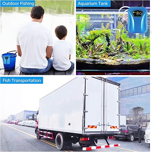 Miniatura 7 de AquaMiracle USB Aquarium Air Pump Rechargeable Aerator for Bait Bucket, Portable Battery Powered Air Pump for Aquarium, Fish Tank Air Pump for