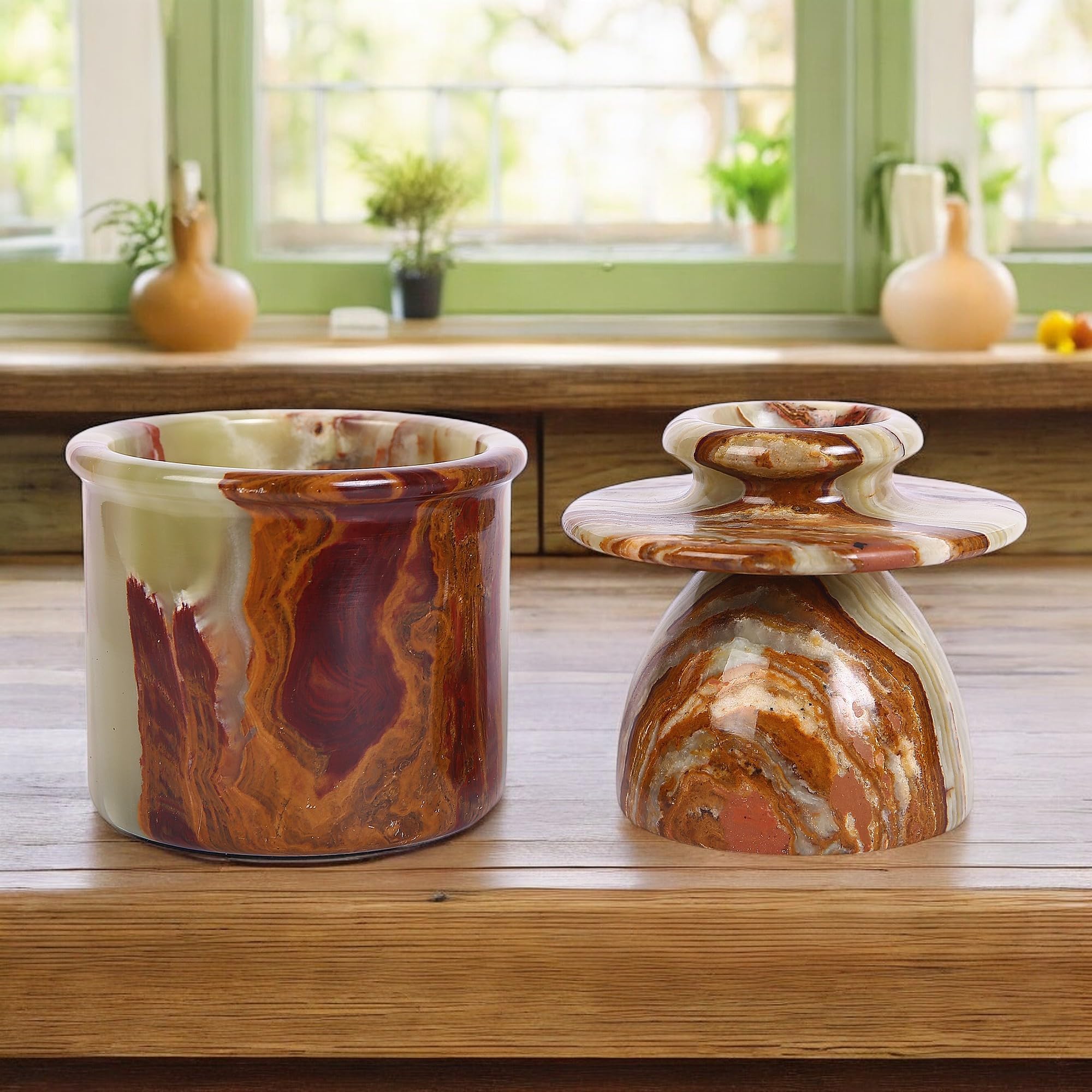 Marble Hives Butter Crock with Lid- Perfect Butter Keeper Crock- Classic Butter Bowl- Stylish French Butter Keeper - Image 2