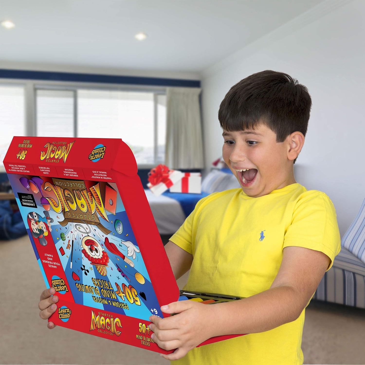 Learn & Climb Magic kit Set for Kids - 50+ Magic Tricks. Clear Instruction Manual & DVD