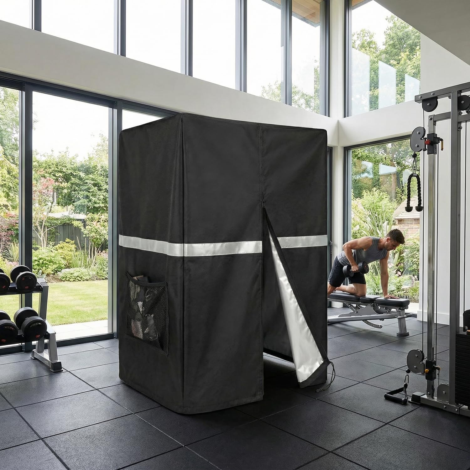 Deosk Squat Rack Cover With Reflective Strips