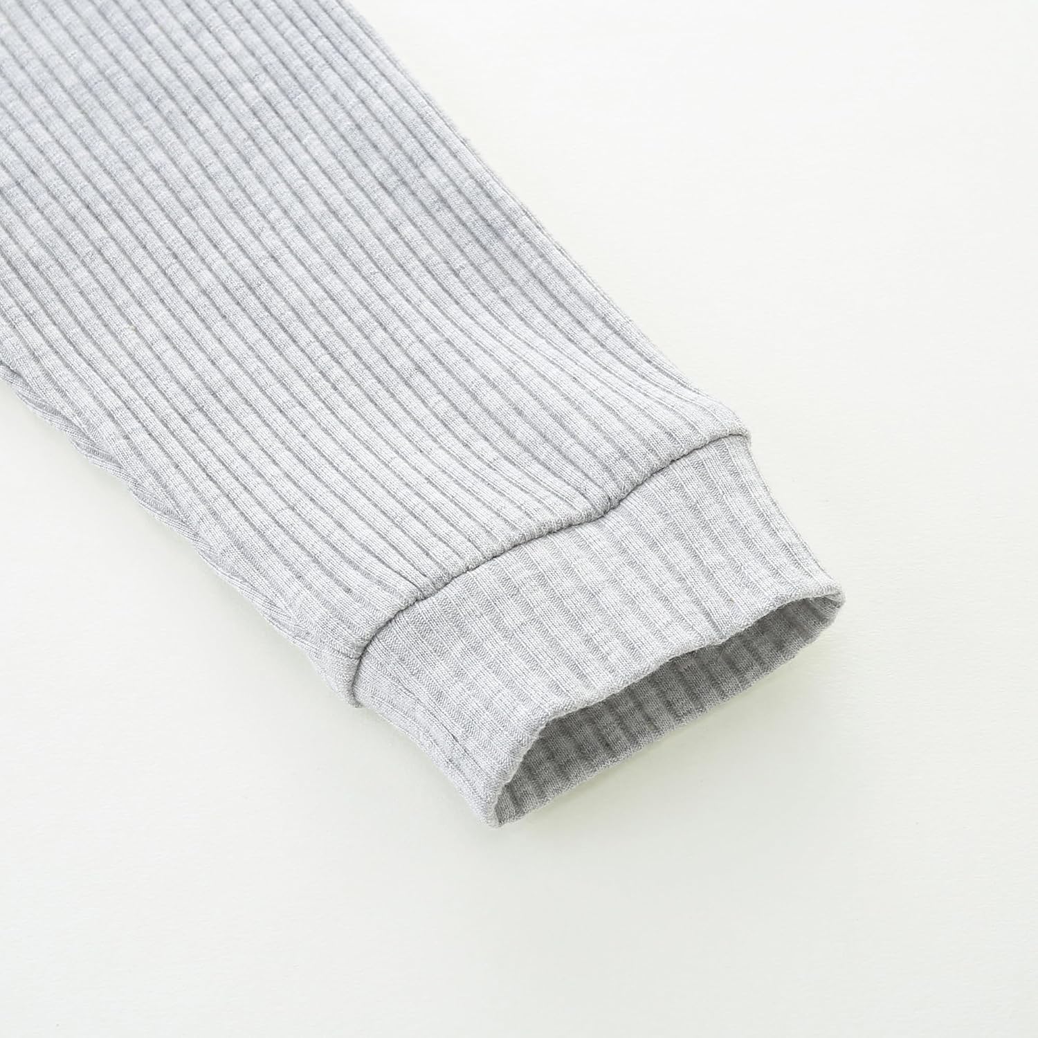 Newborn Baby Boy Girl Clothes Infant Ribbed Romper Cotton Long Sleeve Pant Sets for 0~18M Infant - Image 4