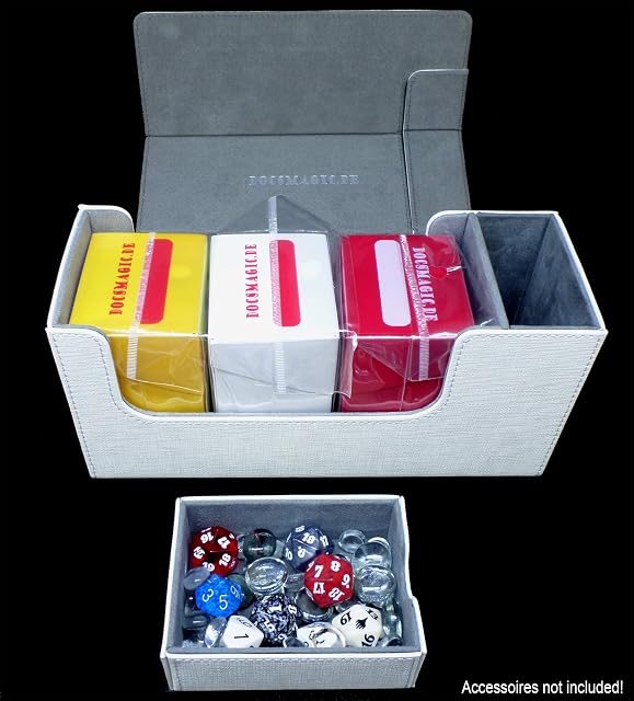 Foto 6 de 8 de docsmagic.de Premium Magnetic Tray Long Box White Small + 2 Flip Boxes - Blanco