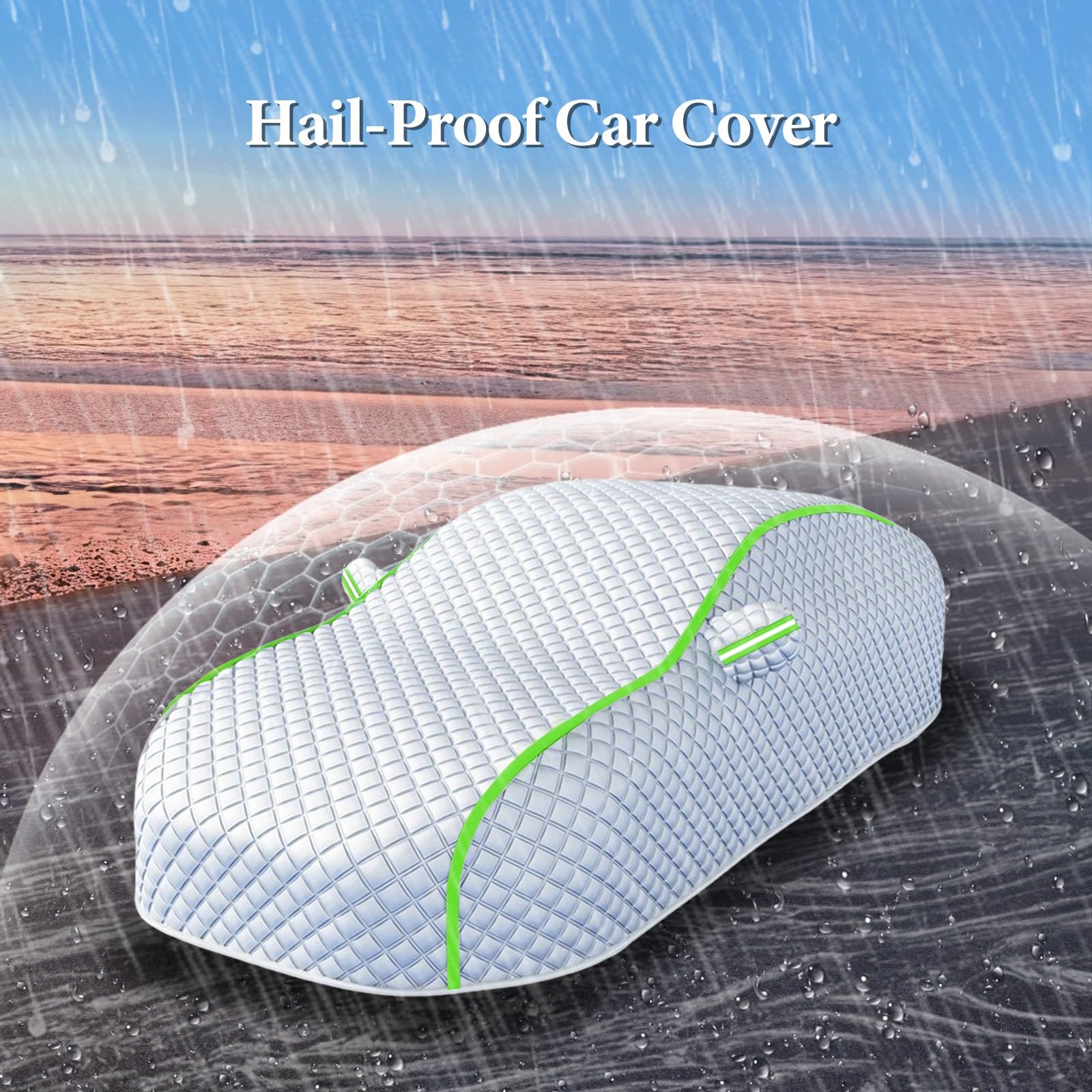 Anti-Granizo Funda Coche para Audi A3 Sedan 2013-2025, Impermeable,Sol,Resistente,Lluvia,Polvo,Transpirable Funda para Coche Exterior de Material Extra Grueso