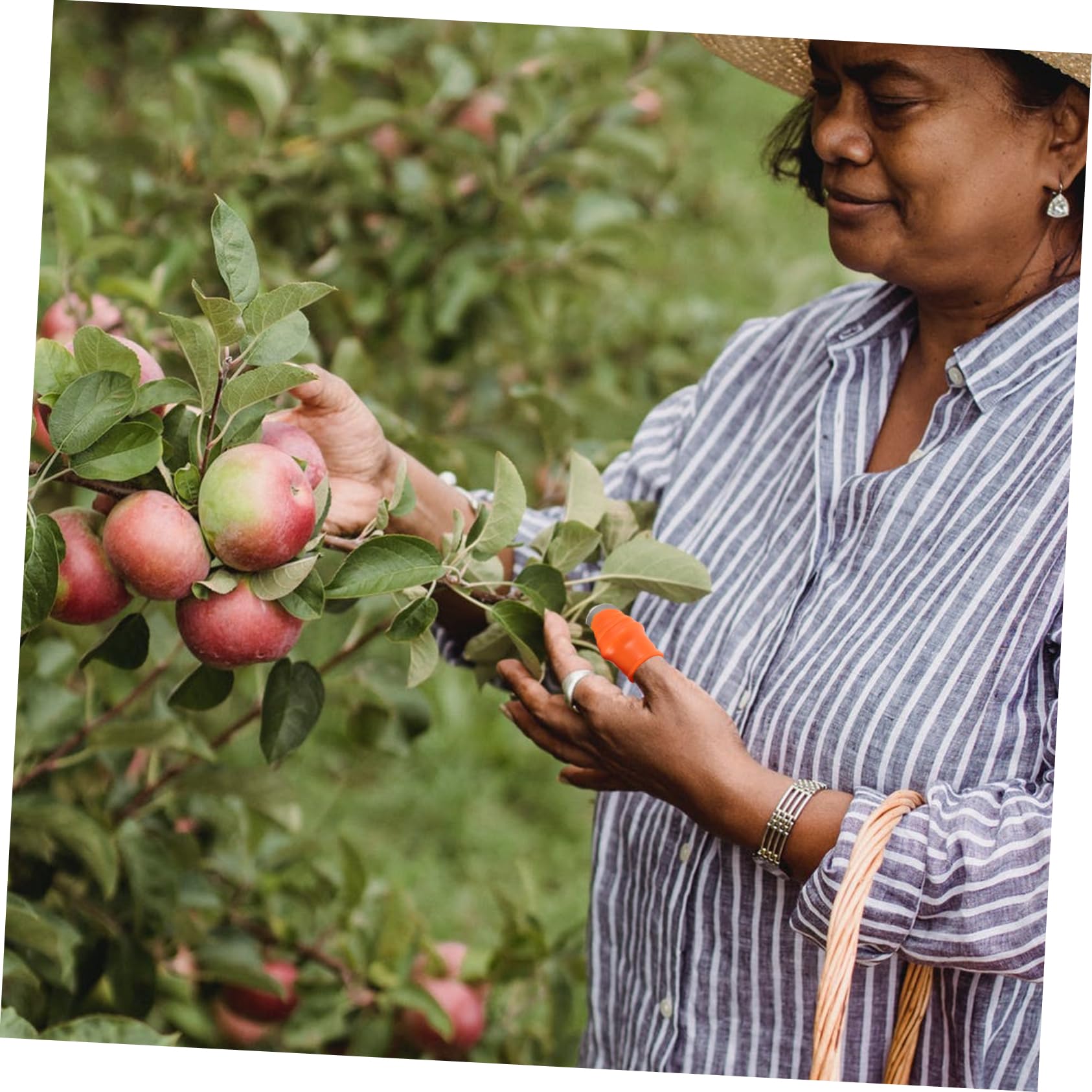 Balacoo Silicone Thumb Picker 1 Set Vegetable Cutter Garden Finger Blade Fruits Vegetables Harvesting Tool