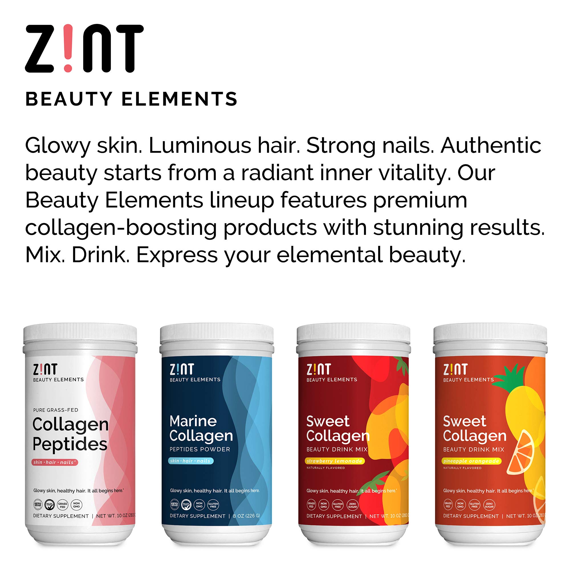 Zint Collagen Peptides Powder (32 oz) PaleoFriendly, KetoCertified