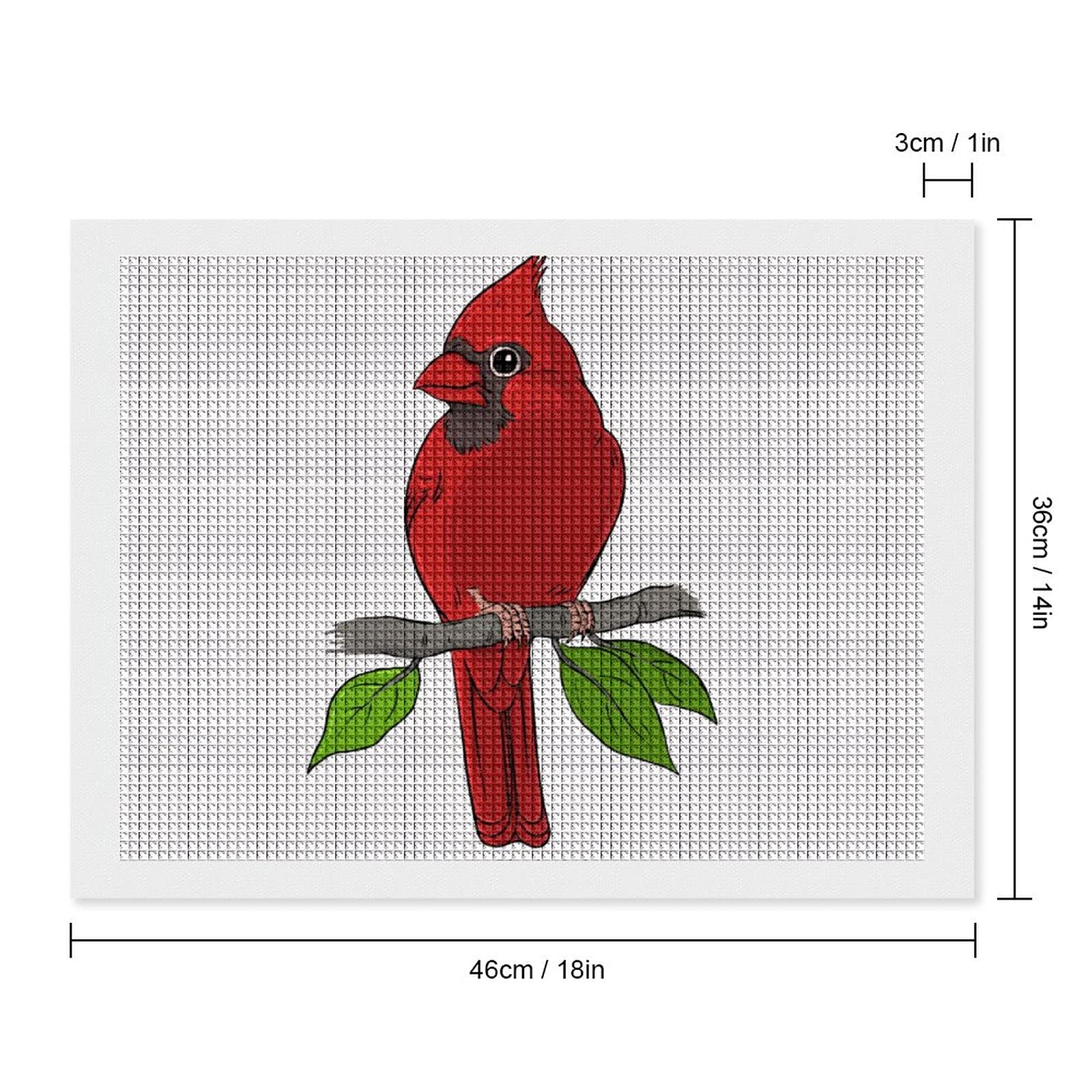 Kit Per Diamond Painting 5D Foglie Di Pappagallo Rosso Pittura Diamante 5D Fai Da Te,Diamond Painting Kit Completo, Arte E Artigianato, Decorazione Per Casa E Pareti 30x40cm
