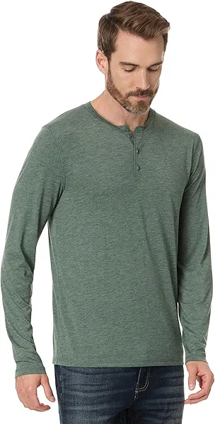Lucky Brand Mens Tencel Jersey Long Sleeve Henley